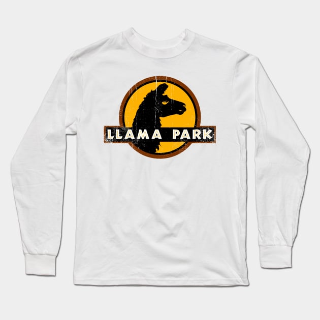 Llama Park Long Sleeve T-Shirt by nickbeta